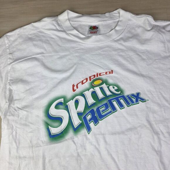 Vintage Y2K Tropical Sprite Remix Promo Shirt‎ White Soda Pop Drink Size Large - Picture 2 of 6